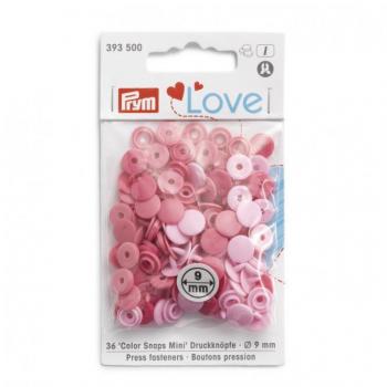 Prym Color Snaps Ø 9mm  Mini Mischpackung Rosa-Töne 393500